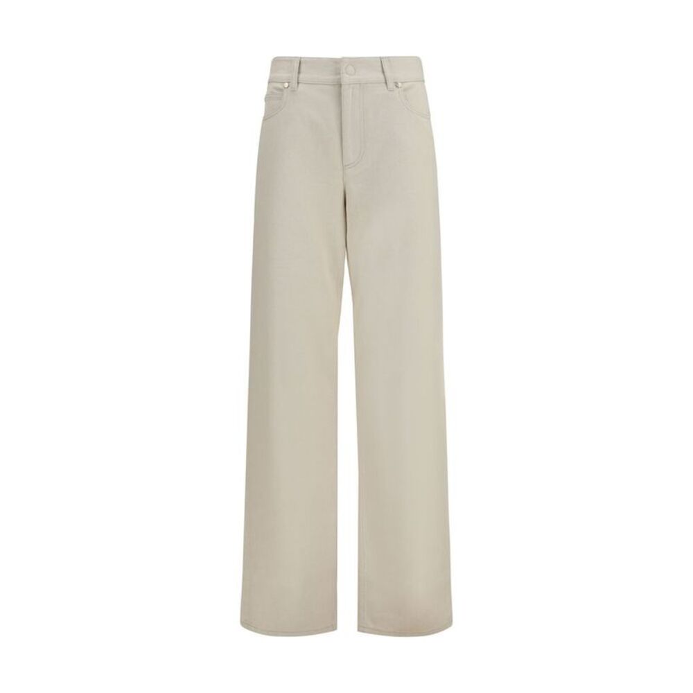 Fendi Beige Cotton Straight-Leg Women's Jeans